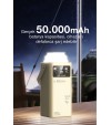 50.000 mAh Çok Fonksiyonlu Powerbank – 22.5W Hızlı Şarj, LCD Ekran, Dahili Kablolar, Güçlü LED Fener, Taşıma Kolu, Outdoor Kullanıma Uygun