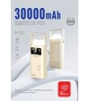 30.000 mAh Çok Fonksiyonlu Powerbank – 22.5W Hızlı Şarj, LCD Ekran, Dahili Kablolar, Güçlü LED Fener, Taşıma Kolu, Outdoor Kullanıma Uygun