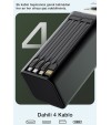 50.000 mAh Çok Fonksiyonlu Powerbank – 22.5W Hızlı Şarj, LCD Ekran, Dahili Kablolar, Güçlü LED Fener, Taşıma Kolu, Outdoor Kullanıma Uygun