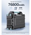 76800mAh 300W Taşınabilir Güç İstasyonu | Entegre 30W Güneş Paneli, PD 60W, QC 3.0, 12V Araç Çıkışı