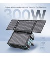 76800mAh 300W Taşınabilir Güç İstasyonu | Entegre 30W Güneş Paneli, PD 60W, QC 3.0, 12V Araç Çıkışı