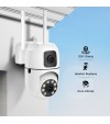 8MP Çift Lensli Wi-Fi Akıllı Güvenlik Kamerası (İki Yönlü Sesli Görüşme & Otomatik Takip Özellikli)