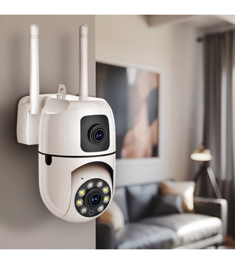 8MP Çift Lensli Wi-Fi Akıllı Güvenlik Kamerası (İki Yönlü Sesli Görüşme & Otomatik Takip Özellikli)