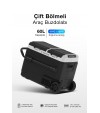 60 Litre Çift Bölmeli Taşınabilir Araç Buzdolabı