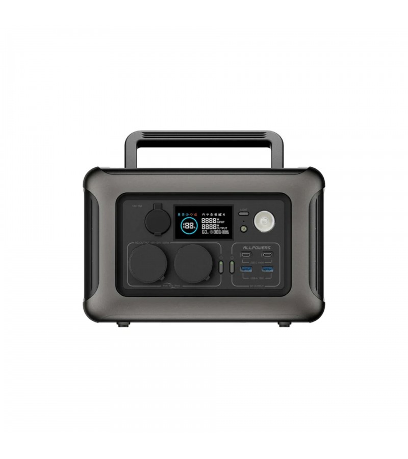 Taşınabilir Güç İstasyonu 600W – 299Wh LiFePO4 Batarya, Hızlı Şarj, UPS, Güneş Paneli Desteği, Kablosuz Şarj
