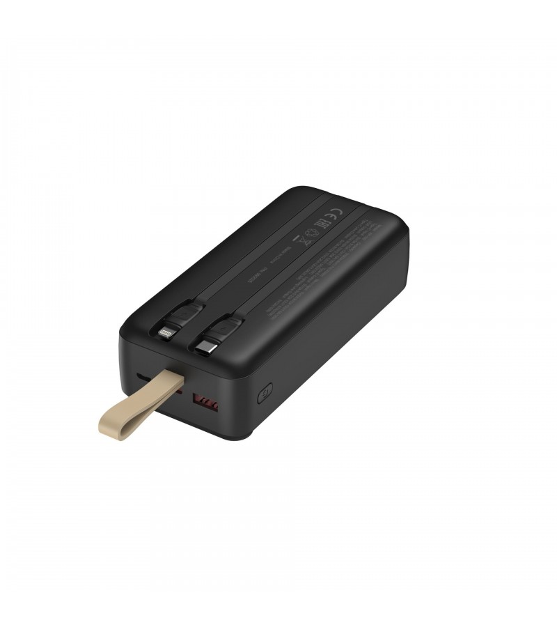 30.000 mAh Hızlı Şarj Powerbank - 22.5W SCP, 20W PD + QC, Dahili USB-C & Lightning Kablolar, USB-C & USB-A Portlu Hızlı Şarj