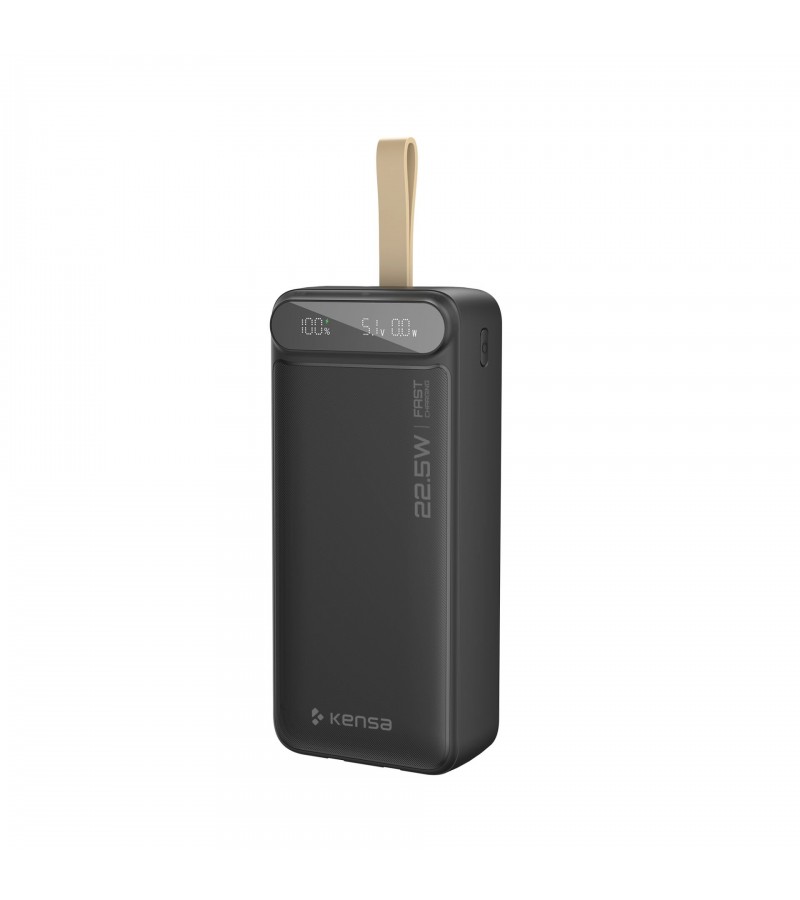 30.000 mAh Hızlı Şarj Powerbank - 22.5W SCP, 20W PD + QC, Dahili USB-C & Lightning Kablolar, USB-C & USB-A Portlu Hızlı Şarj