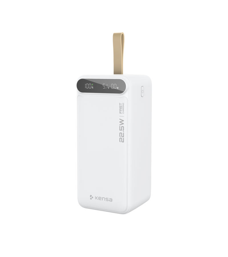 50.000 mAh Hızlı Şarj Powerbank - 22.5W SCP, 20W PD + QC, Dahili USB-C & Lightning Kablolar, USB-C & USB-A Portlu Hızlı Şarj