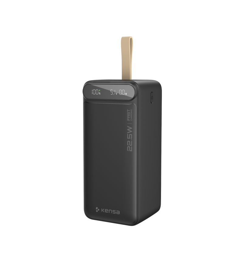 50.000 mAh Hızlı Şarj Powerbank - 22.5W SCP, 20W PD + QC, Dahili USB-C & Lightning Kablolar, USB-C & USB-A Portlu Hızlı Şarj