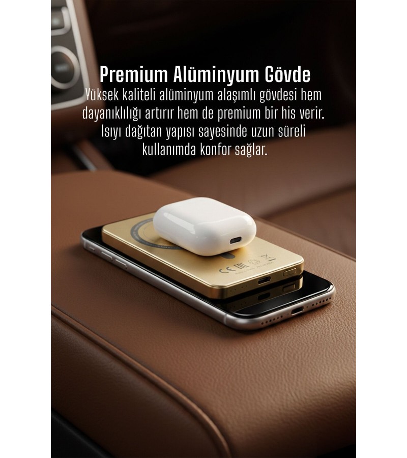 Magnetic X 5000 mAh Manyetik Power Bank