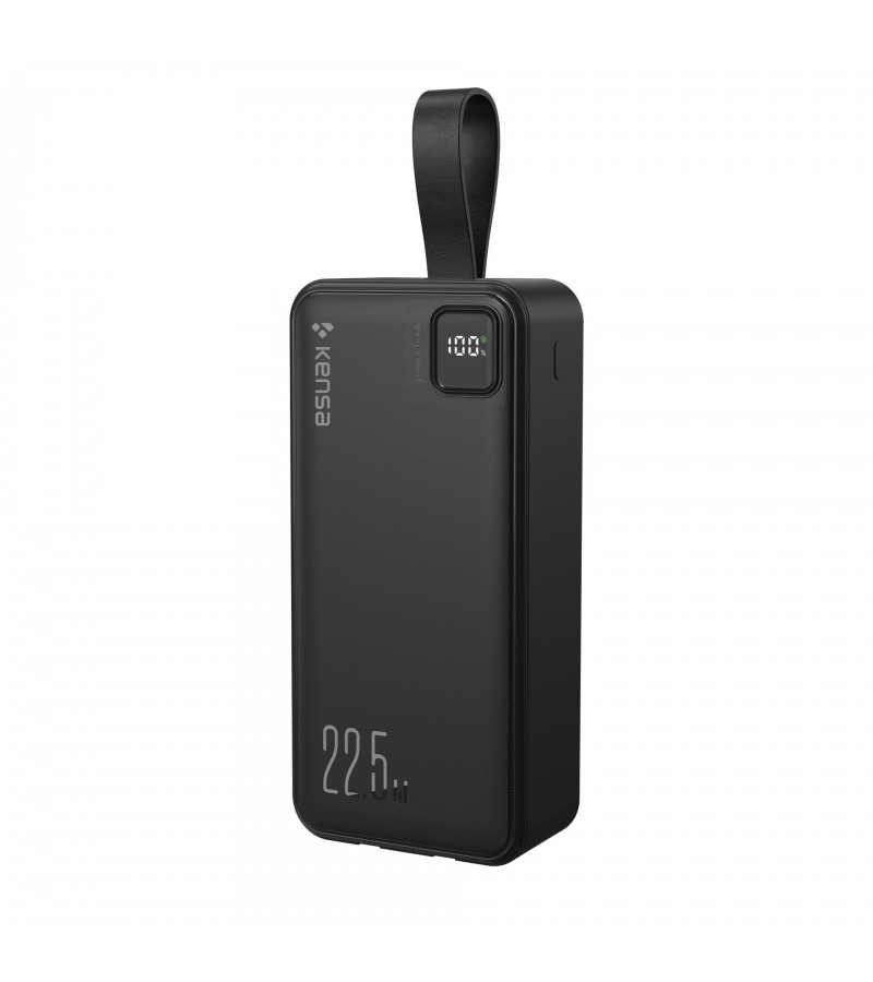 30.000 mAh Hızlı Şarj Powerbank - 22.5W SCP, 20W PD + QC, Dahili USB-C & Lightning Kablolar, USB-C & USB-A Portlu Hızlı Şarj