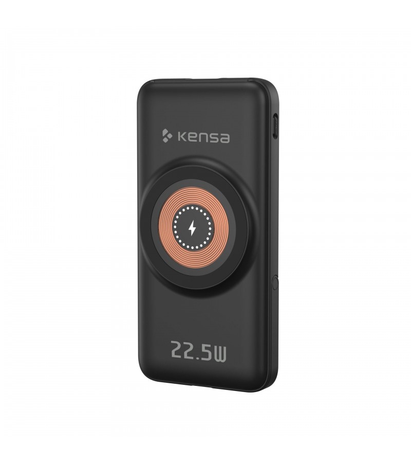 10.000 mAh Powerbank – Kablosuz Şarjlı, Dahili Kablolu, 22.5W SCP + 20W PD Hızlı Şarj, USB-A/Lightning/Type-C Portlu, Stand Özellikli