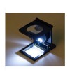 Nikula-28x28 Mm Katlanır Sayaçlı Metal Lüp, 2 LED Işıklı Büyüteç Tekstil Th9005A
