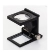 Nikula-28x28 Mm Katlanır Sayaçlı Metal Lüp, 2 LED Işıklı Büyüteç Tekstil Th9005A