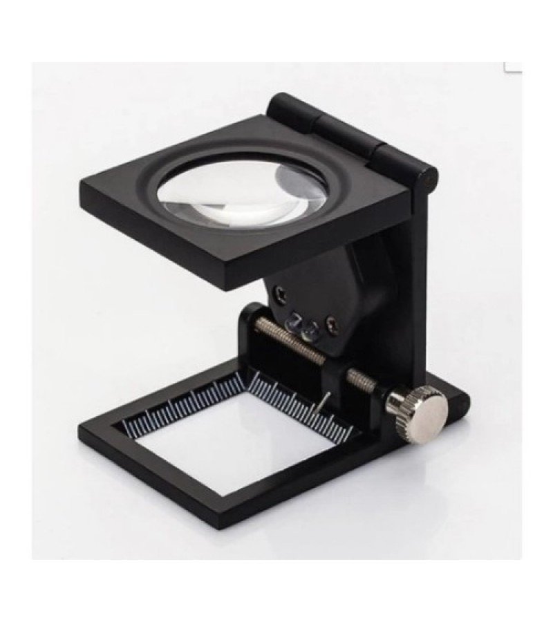 Nikula-28x28 Mm Katlanır Sayaçlı Metal Lüp, 2 LED Işıklı Büyüteç Tekstil Th9005A