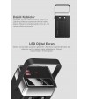 100.000 mAh Süper Kapasiteli LED Işıklı Powerbank – PD 30W / SCP 22.5W Hızlı Şarj, 3 Dahili Kablo, Dijital Ekran